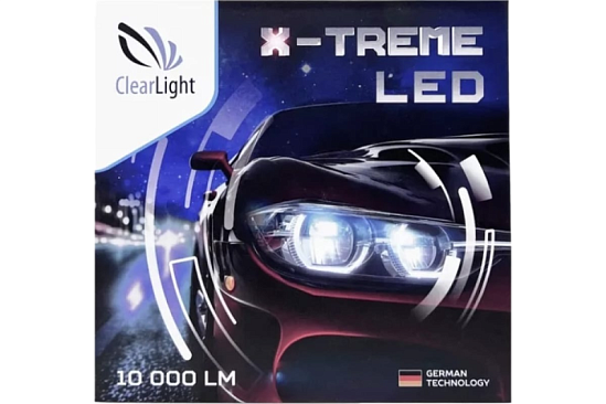 Лампа светодиодная HB3 12V Clearlight X-Treme 10000lm 6000K (комплект 2шт)