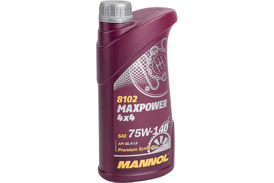 Масло трансмиссионное синтетическое MANNOL MAXPOWER 4x4 75w140 GL5 LS 1л