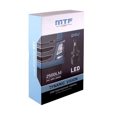 Лампа светодиодная H7 12V MTF Light Dynamic Vision 5500K (комплект 2шт)