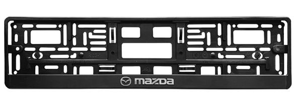 Рамка номера SDS Exclusive "MAZDA new", тиснение, серебро