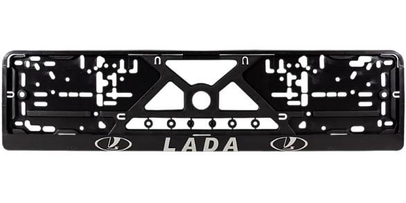 Рамка номера SDS Exclusive "LADA", тиснение, серебро