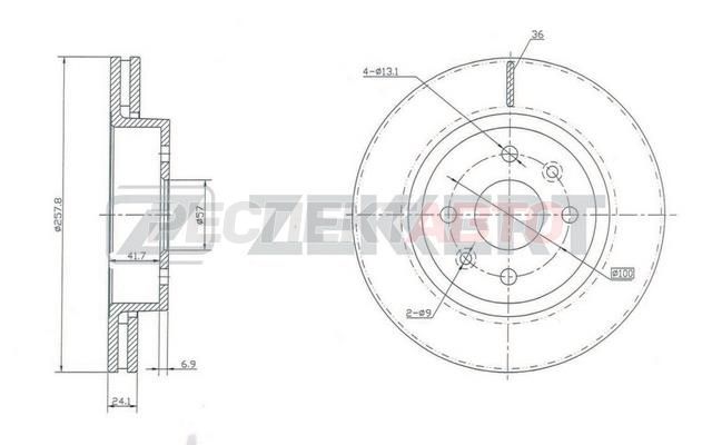 Диск тормозной передний