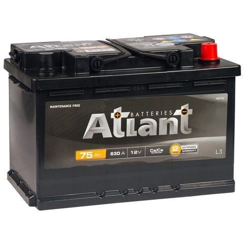 Аккумулятор ATLANT 75A/ч 680А (обратная полярность, 278x175x190)
