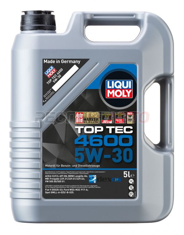 Масло моторное синтетическое LIQUI MOLY TOP TEC 4600 DEXOS2 5w30 5л