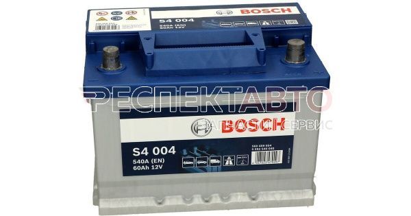 Аккумулятор BOSCH S4 Silver 60A/h, 540A обратная R+ 242х175х175