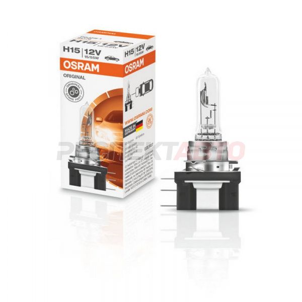 Лампа галогенная Osram H15 12V 55/15W ORIGINAL LINE (1шт)