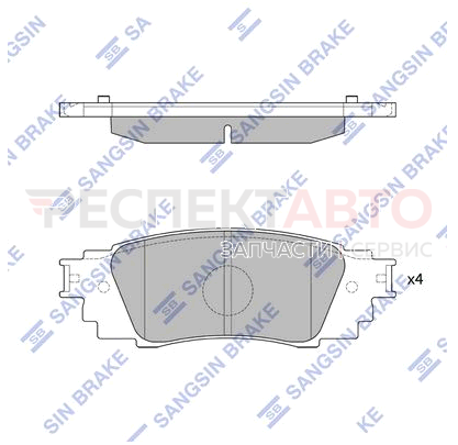 Колодки тормозные задние (диск)