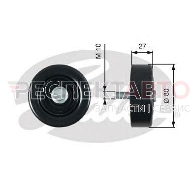 Ролик обводной ремня приводного (гладкий, 2-ой) 