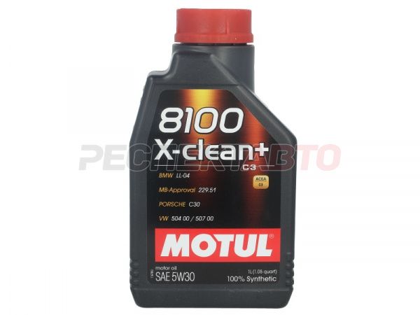 Масло моторное синтетическое MOTUL 8100 X-CLEAN PLUS+ 5w30 1л