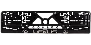 Рамка номера SDS Exclusive "LEXUS", тиснение, серебро