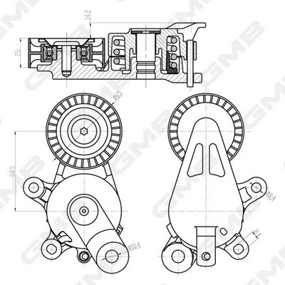 Ролик натяжной ремня приводного  -2013