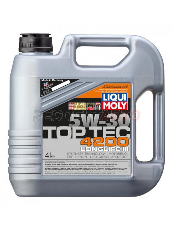 Масло моторное синтетическое LIQUI MOLY TOP TEC 4200 5w30 4л