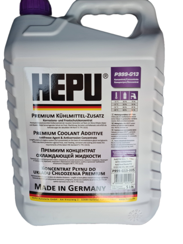 Антифриз HEPU (фиолетовый G13, концентрат) 5л