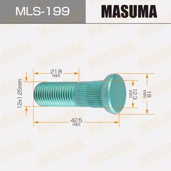 Шпилька колесная MASUMA M12x1.25