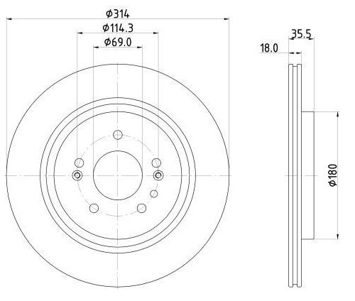 Диск тормозной задний