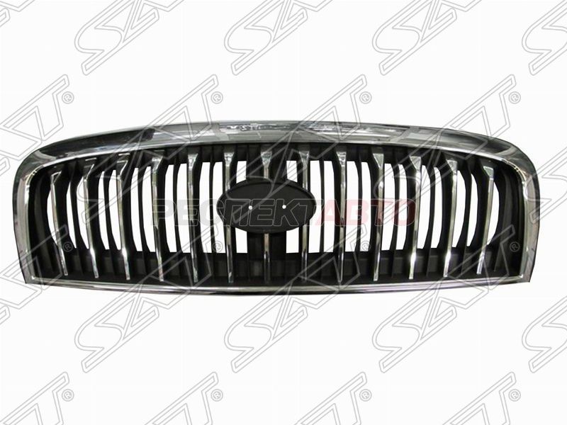 Решетка радиатора (вертикальные полосы, под эмблему)