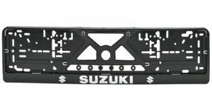 Рамка номера SDS Exclusive "SUZUKI", тиснение, серебро