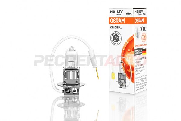 Лампа галогенная Osram H3 12V 55W ORIGINAL LINE (1шт)