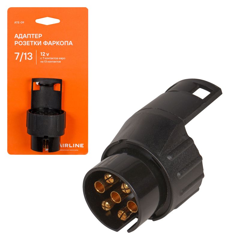 Адаптер розетки фаркопа Airline 12В с 7 контактов на 13 контактов ЕВРО