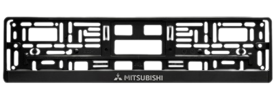 Рамка номера SDS Exclusive "MITSUBISHI new", тиснение, серебро