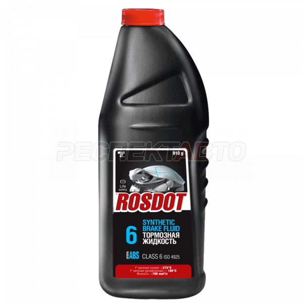 Жидкость тормозная Rosdot DOT-6 SUPER (для АБС) 1л