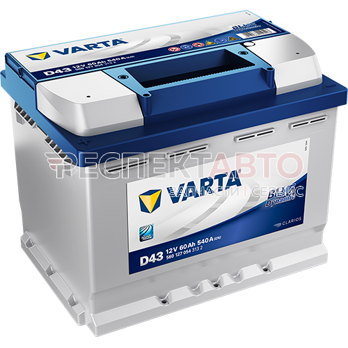 Аккумулятор VARTA Blue Dynamic D43 60A/h 540A прямая L+ 242х175х190