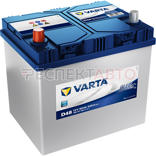 Аккумулятор VARTA Blue Dynamic D48 60A/h 540A прямая L+ 232х173х225