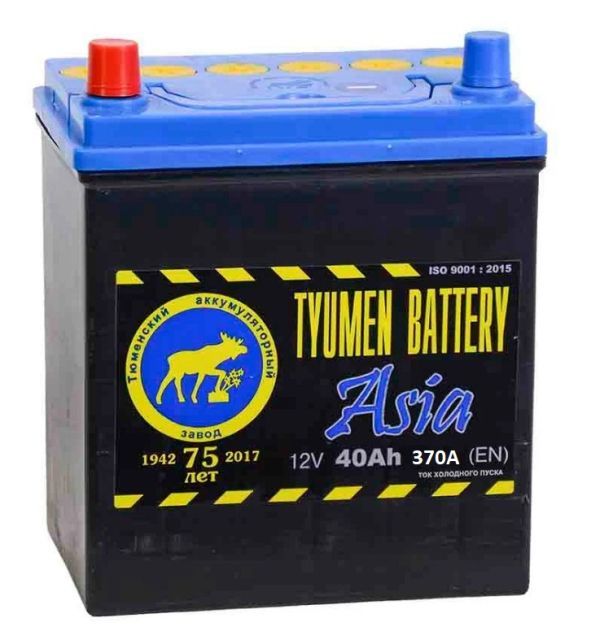 Аккумулятор TYUMEN BATTERY 40A/ч 370А АЗИЯ (прямая полярность, 187x128x223)