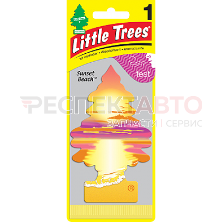 Ароматизатор Little Trees елочка ("Сансет бич", бумажный) CAR FRESHNER