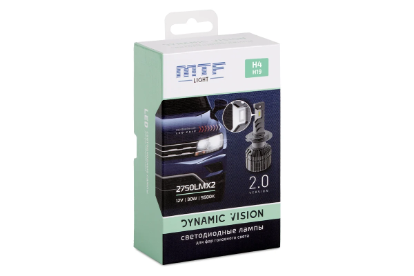 Лампа светодиодная MTF Light HB4 12V Dynamic Vision 5500K (комплект 2шт)