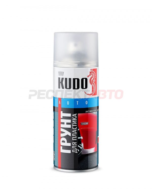 Грунт Kudo для пластика прозрачный, активатор адгезии (аэрозоль, акриловая основа) 520мл