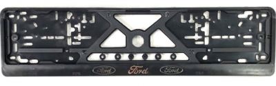 Рамка номера SDS Exclusive "FORD",черная, тиснение