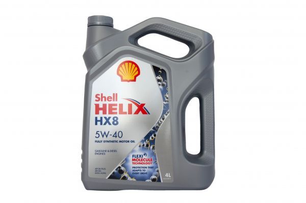 Масло моторное синтетическое SHELL HELIX HX8 SYNTHETIC 5w40 4л