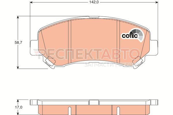 Колодки тормозные передние