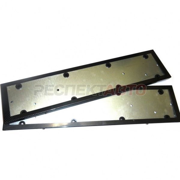 Рамка номерного знака Россия металл (карбон, 1шт)