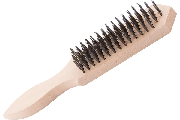 Щетка зачистная DOLLEX (с деревянной рукояткой, сталь)