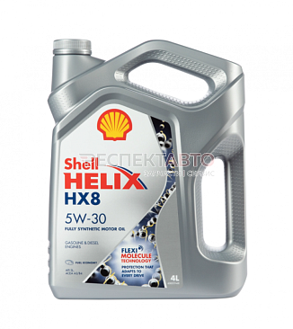 Масло моторное синтетическое SHELL HELIX HX8 SYNTHETIC 5w30 4л