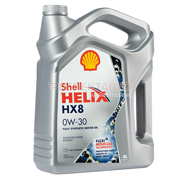 Масло моторное синтетическое SHELL HELIX HX8 A3/B4 0w30 4л