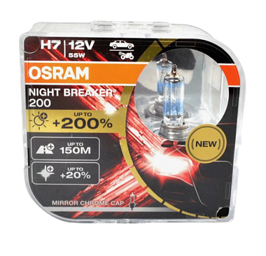 Лампа галогенная H7 12v55w OSRAM Night Breaker 220 (2шт)