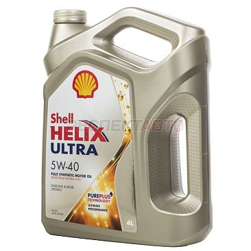 Масло моторное синтетическое SHELL HELIX ULTRA 5w40 4л