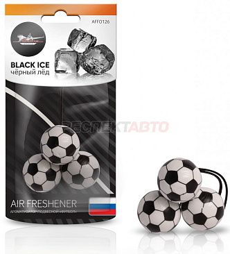 Ароматизатор Airline подвесной Футбол черный лед