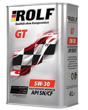 Масло моторное синтетическое ROLF GT SAE API SN/CF 5w30 4л