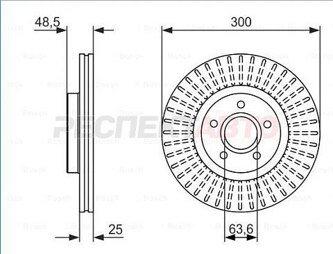 Диск тормозной передний