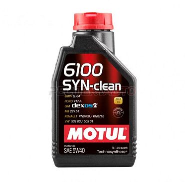 Масло моторное синтетическое MOTUL 6100 SYN-CLEAN 5w40 1л