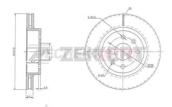 Диск тормозной передний