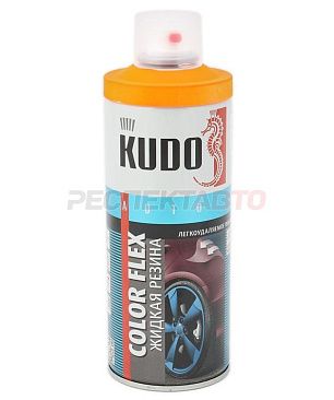 Жидкая резина Kudo флуоресцентная оранжевая (аэрозоль) 520мл