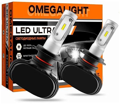 Лампа светодиодная HB3 12V Omegalight Ultra 2500lm (Комплект 2шт)