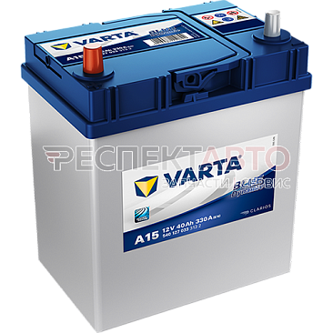 Аккумулятор VARTA Blue Dynamic A15 40A/h 330A прямая L+ 187х127х227