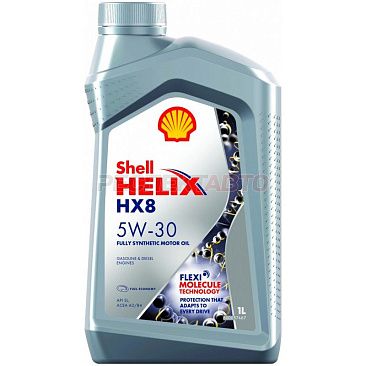 Масло моторное синтетическое SHELL HELIX HX8 SYNTHETIC 5w30 1л