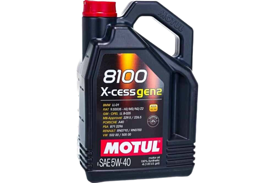 Масло моторное синтетическое MOTUL 8100 X-CLEAN GEN2 5w40 4л